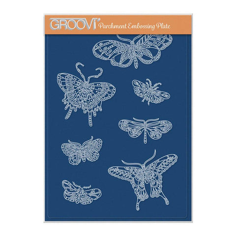 Cherry's Butterflies & Moths A5 Groovi Plate - Set 1