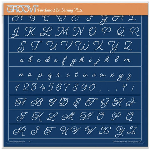 Linda Williams' Groovi Contours - Alphabet A4 Square Groovi Plate