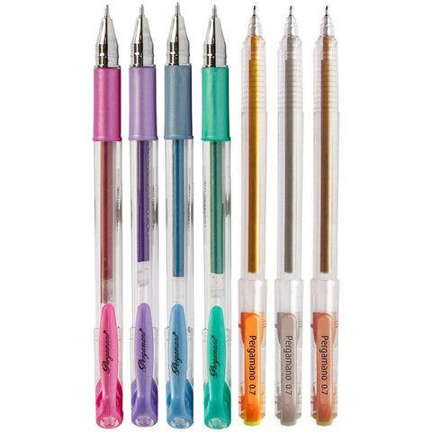 Pergamano Set of 7 Metallic Gel Pens