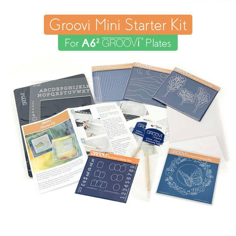 Mini Groovi Starter Kit + Butterfly Wreath A6 Square Plate