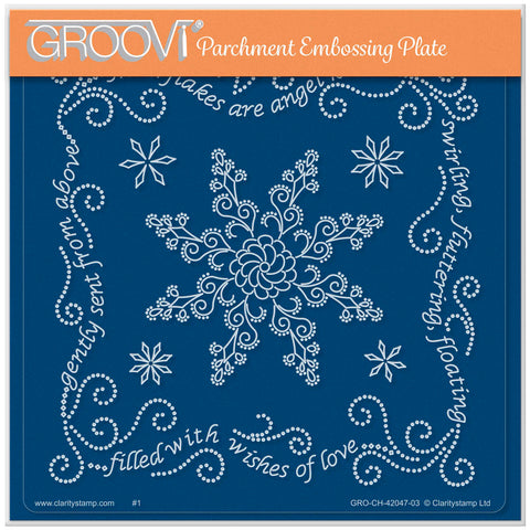 Linda Williams' Snowflake Kisses - Christmas Treasures A5 Square Groovi Plate